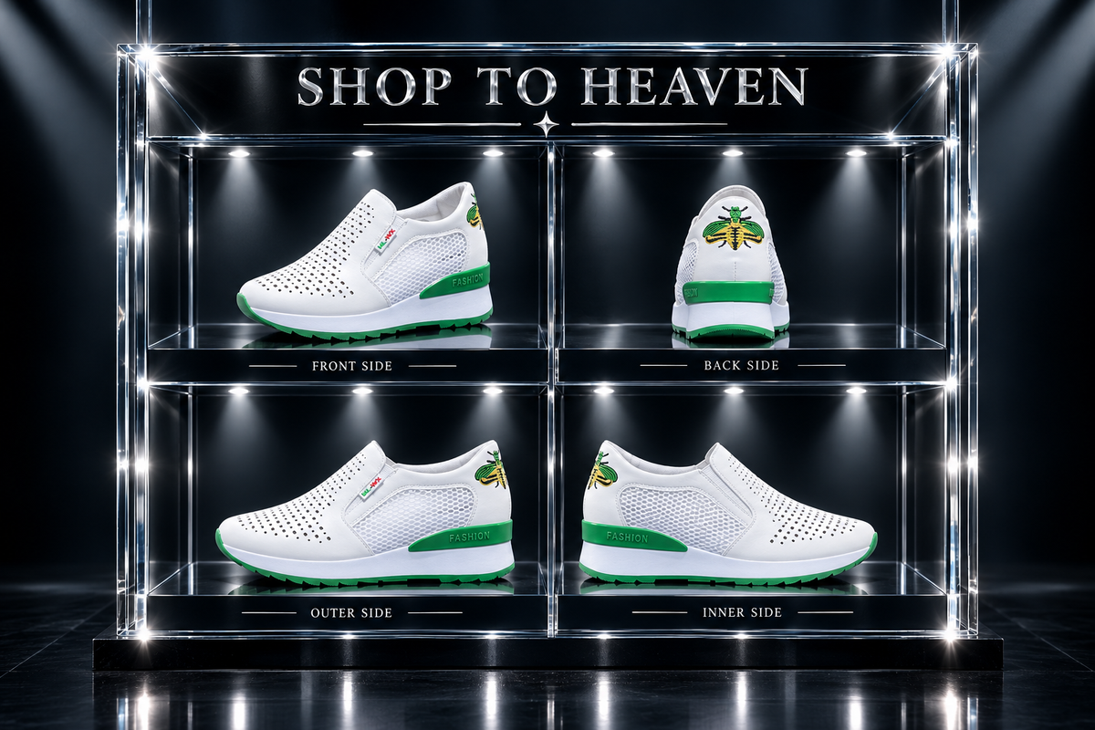 Slip-On Wedge Shoes Glass Frame