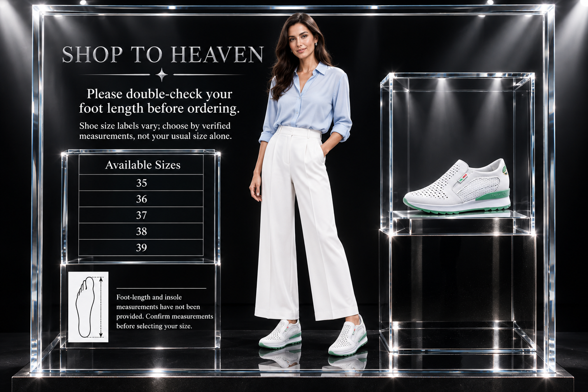 Slip-On Wedge Shoes Size Selection Guide
