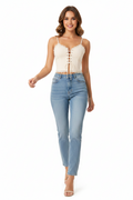 Asymmetrical Pleated Tank Top