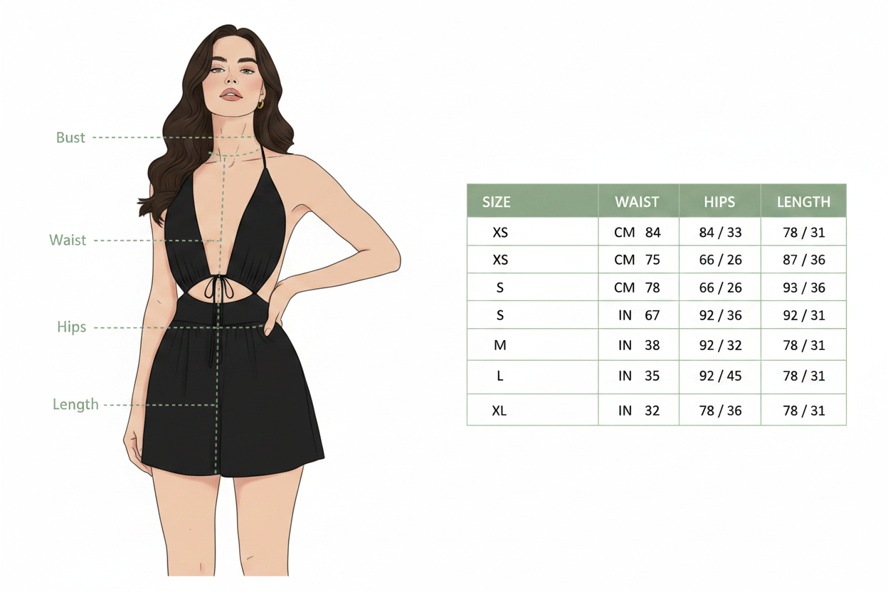 Black Backless Summer Romper