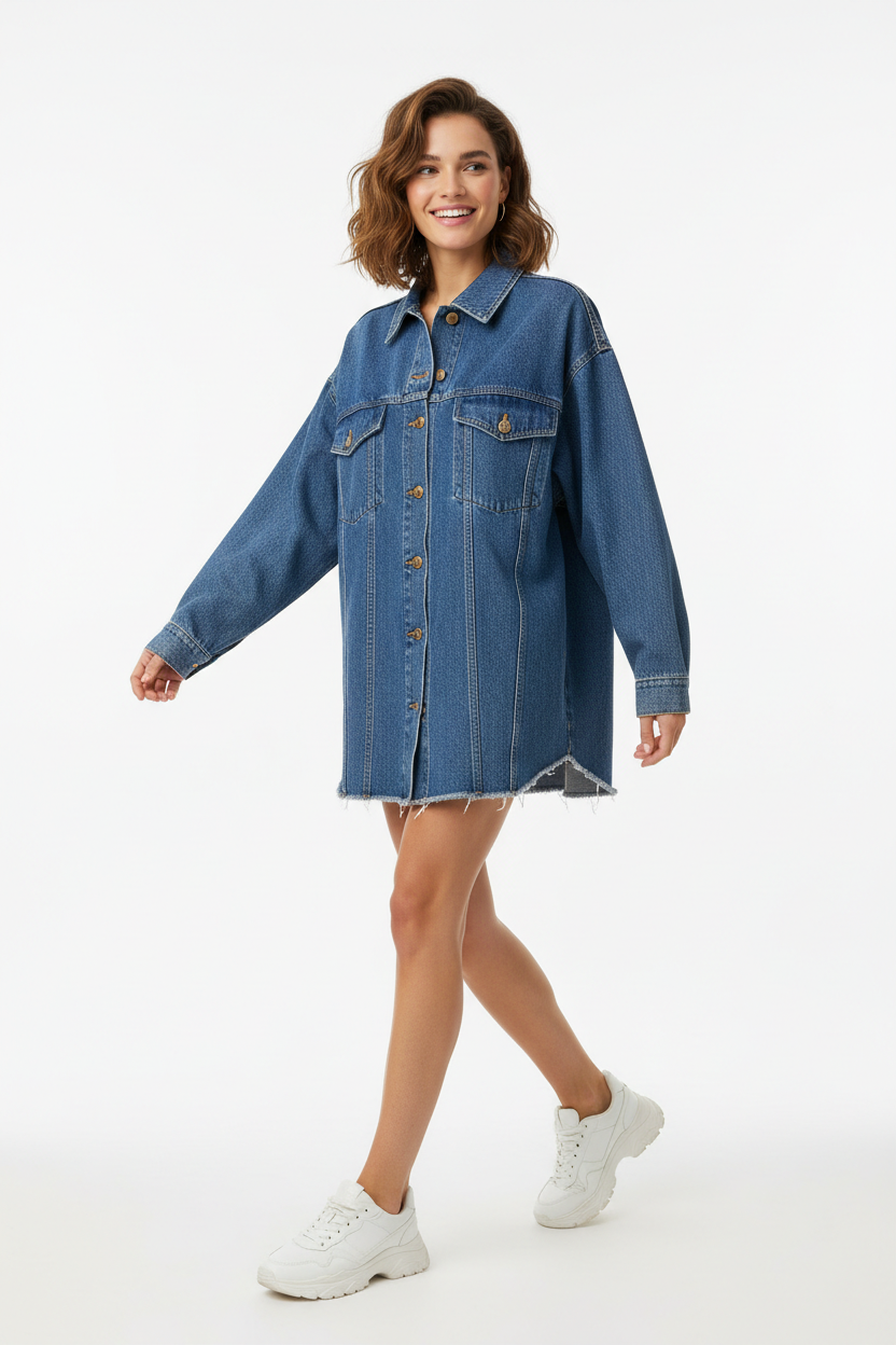 Vintage Oversized Denim Shirt – Cover