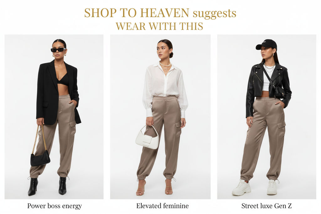 WEAR WITH THIS 1 – Satin Cargo Pants