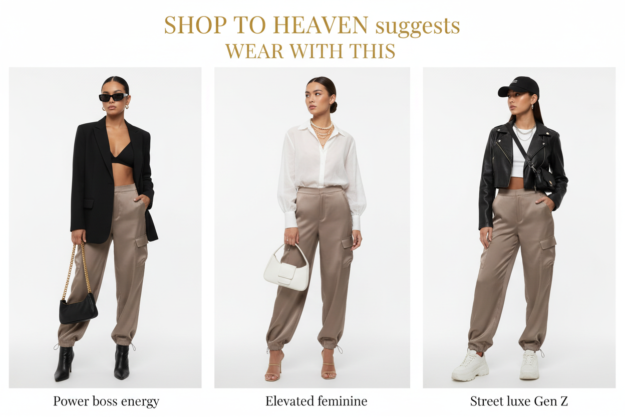 WEAR WITH THIS 1 – Satin Cargo Pants