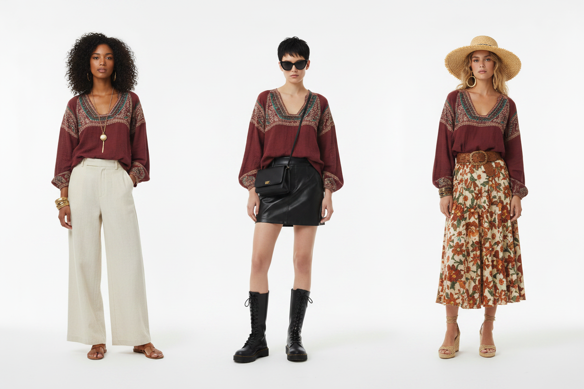 WEAR WITH THIS Card 1 – Ethnic Blouse