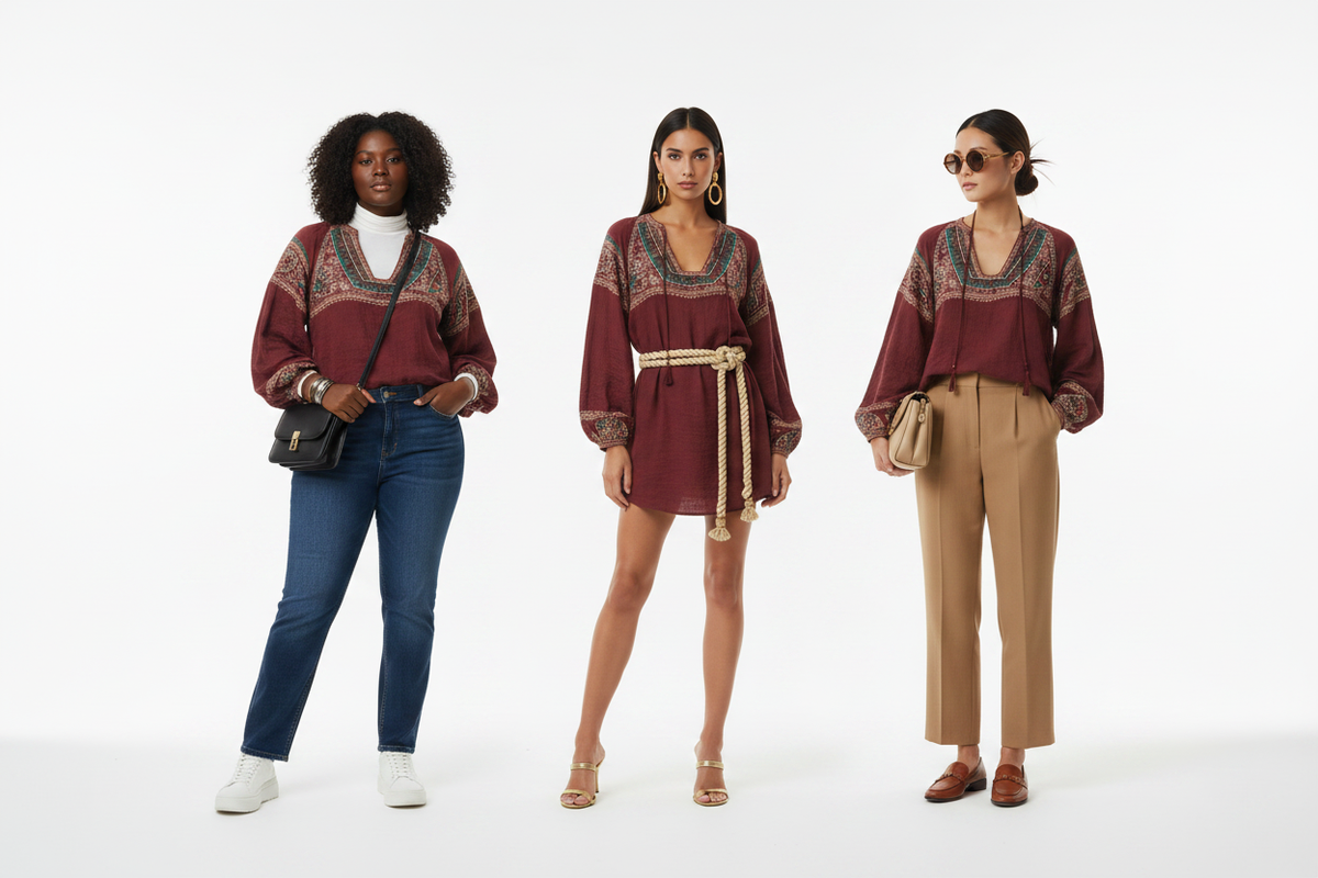 WEAR WITH THIS Card 2 – Ethnic Blouse