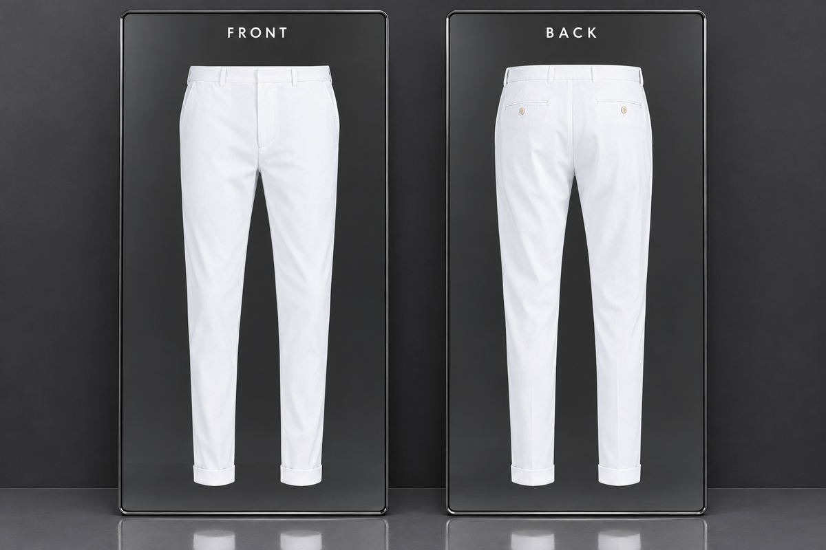 White Cropped Trousers Frame