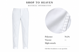White Cropped Trousers Material Information