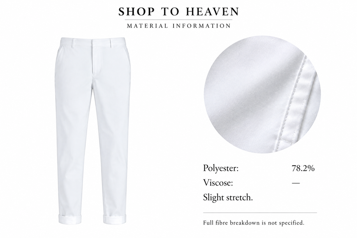 White Cropped Trousers Material Information