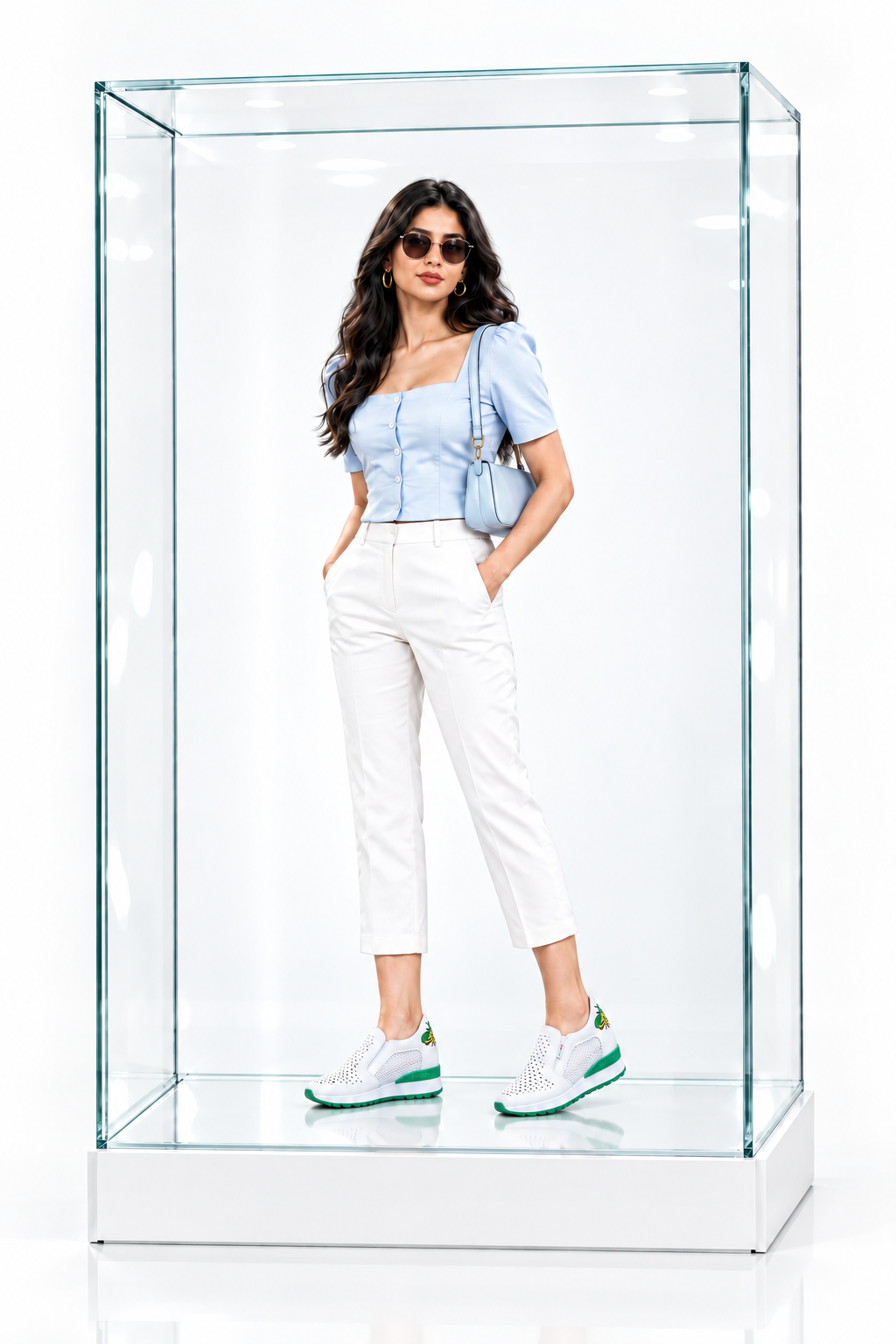 White Glass Cover No Bottom Text