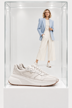 White Leather Sneakers Cover