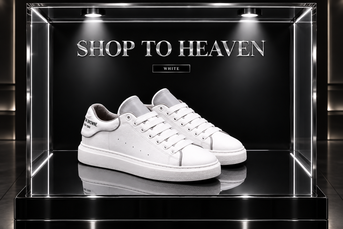 White Sneakers Glass Showcase