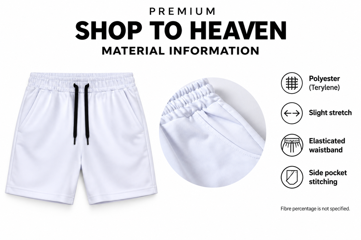 White Sports Shorts Material Information