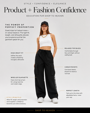 Shop To Heaven Wide-Leg Cargo Parachute Pants fashion confidence guide