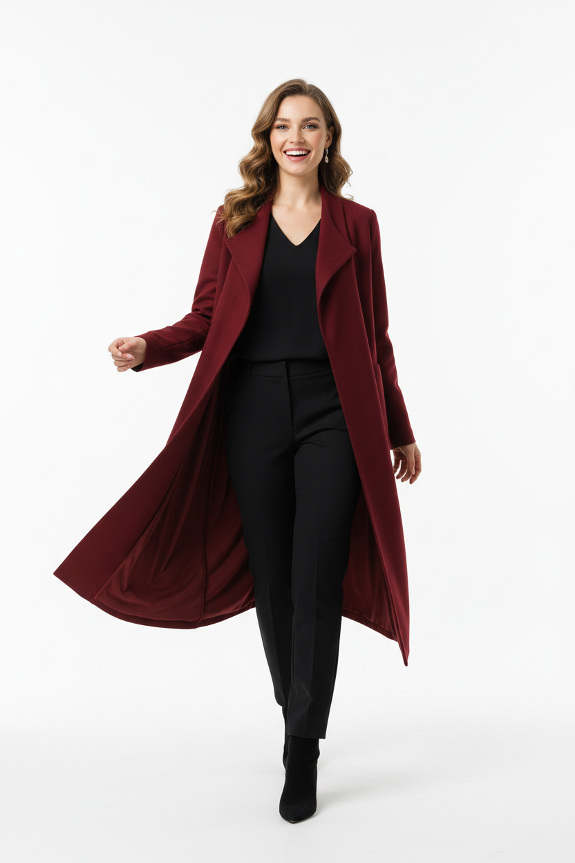 Printed Cardigan Coat — Slim Fit