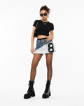 Shop To Heaven Y2K Patchwork Denim Micro Mini Skirt cover image